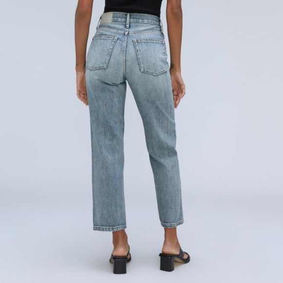 Everlane Straight Leg Jeans Rigid Way High 100% Organic Cotton Sz 29 - Picture 2 of 15